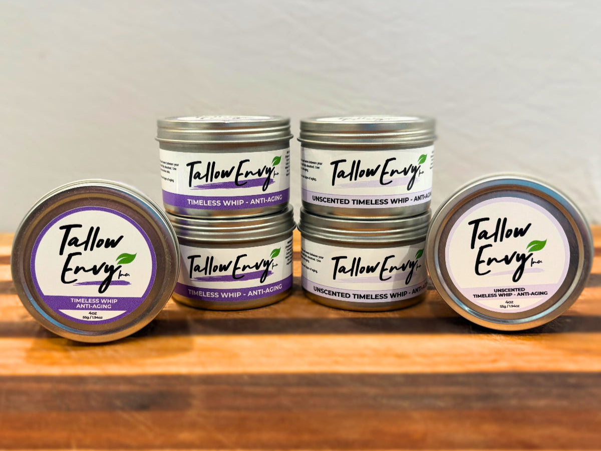 Timeless Whip by Tallow Envy Inc. – Anti-Aging Tallow Moisturizer with Rose & Frankincense