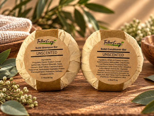 Unscented Tallow Shampoo & Conditioner Bar