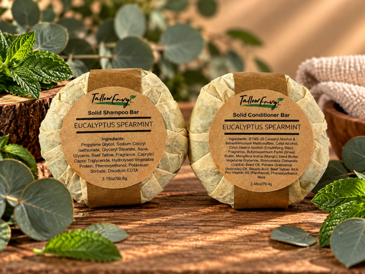 Eucalyptus Spearmint Tallow Shampoo & Conditioner Bar