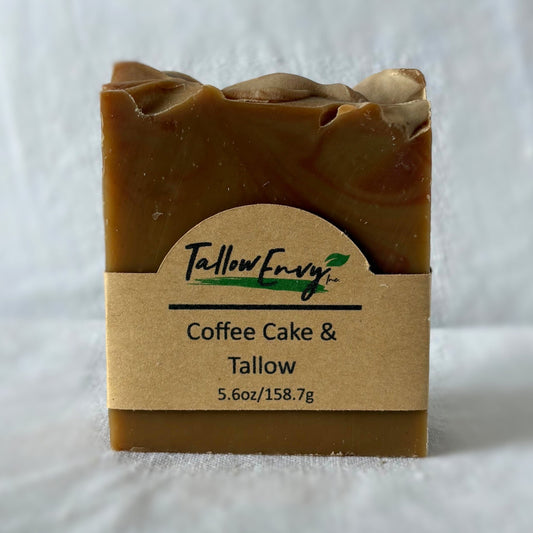 Coffee Cake Tallow Soap by Tallow Envy Inc. – Exfoliating, Moisturizing & Handmade