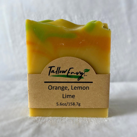 Orange Lemon Lime Tallow Soap by Tallow Envy Inc. – Zesty Citrus Cleanse for Skin