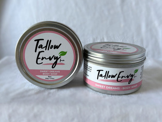 Sweet Dreams Body Whip by Tallow Envy Inc. – Calming Overnight Skin & Sleep Moisturizer